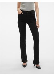 Véro Moda VERO MODA Damen Bootcut-Jeans "VMFLASH MR FLARED JEANS LI140 GA NOOS", schwarz, modisch, Gr. S, unifarben, Denim/Jeans, Obermaterial: 57% Modal, 39%