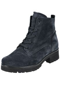 Gabor COMFORT Damen Schnürstiefelette "Gabor Comfort Stiefelette Veloursleder", Gr. 38, blau, Veloursleder, casual, Schuhe