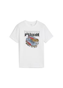 Puma Kinder T-Shirt "Graphic Sneaker T-Shirt Jungen", weiß, Gr. 128, bedruckt, Obermaterial: 100% Baumwolle; Rippe: 80% Baumwolle, 20% Polyester,