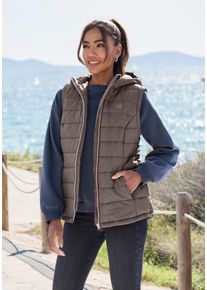 active by Lascana LASCANA ACTIVE Damen Steppweste, braun, sportlich, Gr. 36, unifarben, Steppware, Obermaterial: 100% Polyamid. Futter: 100% Polyester. Wattierung: