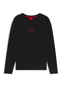 HUGO UNDERWEAR Herren Langarmshirt "T-Shirt Laze Longsleeve", Gr. L, schwarz, Single Jersey, Obermaterial: 95% Baumwolle, 5% Elasthan, unifarben,