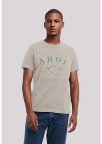 F4NT4STIC Herren T-Shirt "Ahoi Möwe Knut und Jan", beige, casual, Gr. XXL, Obermaterial: 100% Baumwolle, Shirts, Osteee Kollektion, Urlaub, Ahoi Moin