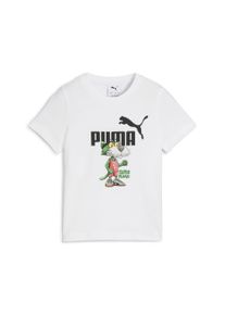 Puma Kinder T-Shirt "Super Puma Graphic T-Shirt Jungen", weiß, Gr. 116, bedruckt, 100% Baumwolle, Shirts