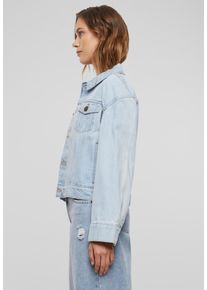 Urban Classics Damen Jeansjacke "Urban Classics Ladies 80‘s Oversized Denim Jacket", blau, klassisch, Gr. XXL, unifarben, 100% Baumwolle, Jacken
