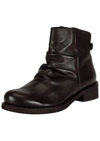 felmini Damen Ankleboots "felmini Stiefelette Leder", Gr. 42, schwarz, Leder, casual, Schuhe