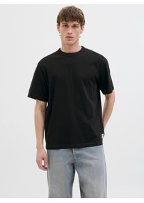 Jack & Jones JACK & JONES Herren Rundhalsshirt "JJEDOVER TEE SS CREW NECK", schwarz, modisch, Gr. M, unifarben, Single Jersey, Obermaterial: 100% Baumwolle, Shirts