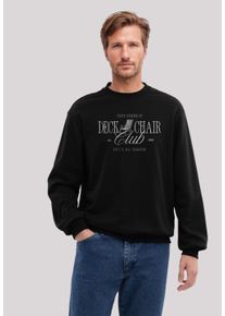 F4NT4STIC Herren Sweatshirt "Deck Chair Club Knut und Jan", schwarz, casual, Gr. L, Obermaterial: 80% Baumwolle, 20% Polyester, Sweatshirts, Osteee