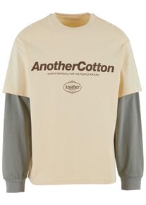 Damen Longsleeve "Another Cotton Lab Another Oversize Double Layer Longsleeve", beige, klassisch, Gr. M, ANOTHER COTTON LAB, bedruckt, 100%