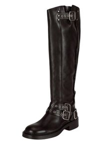 felmini Damen Overkneestiefel "felmini Stiefel Leder", Gr. 41, schwarz, Leder, casual, Schuhe