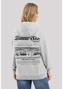 F4NT4STIC Damen Kapuzenpullover "Knut und Jan Hamburg", grau, casual, Gr. L, Obermaterial: 80% Baumwolle, 20% Polyester, Pullover, Osteee Kollektion,