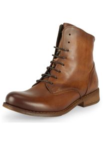felmini Damen Schnürstiefelette "felmini Stiefelette Leder", Gr. 39, braun, Leder, casual, Schuhe
