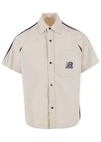 Herren Langarmhemd "Another Cotton Lab Sporty Short Sleeve Shirt", beige, Gr. XS, ANOTHER COTTON LAB, 100% Polyester, Hemden