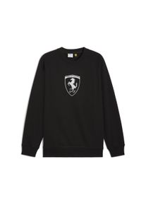 Puma Herren Sweatshirt "Scuderia Ferrari Sportswear Shield Sweatshirt Herren", schwarz, Gr. XL, Obermaterial: 68% Baumwolle, 32% Polyester; Rippe: 3%