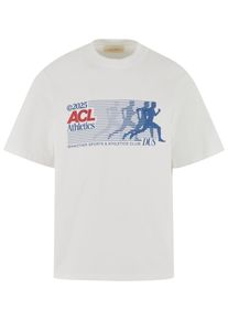 Herren T-Shirt "Another Cotton Lab Athletics Oversized T-Shirt", weiß, casual, Gr. XL, ANOTHER COTTON LAB, bedruckt, 100% Baumwolle, Shirts