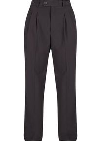 Urban Classics Herren Stoffhose "Urban Classics Herren Double Pleated Pants", schwarz, Gr. 36, unifarben, 67% Polyester, 33% Viskose, Hosen