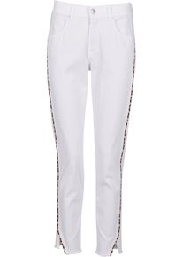 AENGELS Damen Stoffhose "AENGELS Ornella Detail Fringe", weiß, Gr. 34, unifarben, 88% Baumwolle, 10% Polyester, 2% Elasthan, Hosen