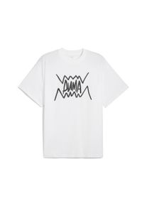 Puma Herren Trainingsshirt "Jaws Core Basketball-T-Shirt Herren", weiß, Gr. L, clean, Obermaterial: 100% Baumwolle; Rippe: 30% Polyester, 70%