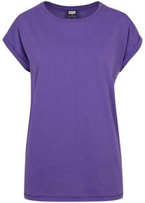 Urban Classics Herren Kurzarmshirt "Urban Classics Damen Ladies Extended Shoulder Tee", lila, casual, Gr. M, unifarben, 100% Baumwolle, Shirts