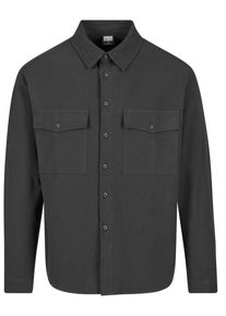 Urban Classics Herren Langarmhemd "Urban Classics Herren Basic Crepe Shirt", schwarz, Gr. L, unifarben, 100% Baumwolle, Hemden