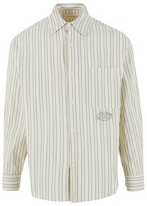 Herren Langarmhemd "Another Cotton Lab Oversized Button Shirt", grün, Gr. L, ANOTHER COTTON LAB, 100% Baumwolle, Hemden