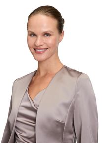 Vera Mont Damen Bolerojacke "Vera Mont Bolero-Jacke mit Kellerfalten", grau, elegant, Gr. 48, Satin, Obermaterial: 96% Polyester, 4% Elasthan., Jacken