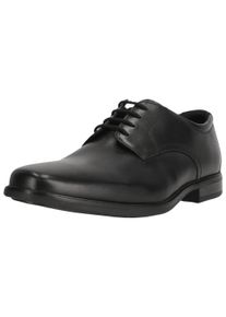 Clarks Herren Schnürschuh "Howard Walk", Gr. 42,5, schwarz, Leder, klassisch, Schuhe, mit stützendem und dämpfendem Fußbett