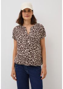 Cecil Damen Kurzarmbluse, rot, casual, Gr. XL, bedruckt, Stoff, 100% Viskose, Blusen, Feel Good Fit
