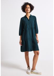 Street One Damen Tunikakleid, blau, casual, Gr. 44, unifarben, Stoff, 88% Viskose, 12% Polyamid, Kleider, aus Viskose