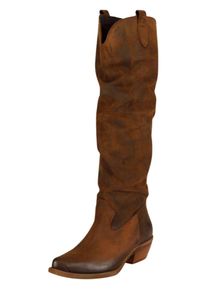 felmini Damen Bikerboots "felmini Stiefel Leder", Gr. 37, braun, Leder, casual, Schuhe