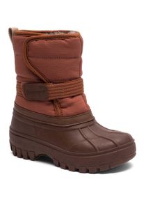 bisgaard Kinder Winterstiefel "pacson", Gr. 33, orange, Textil, Synthetik, sportlich, Schuhe, Klettstiefel mit Lammwolle, Größenschablone zum Download