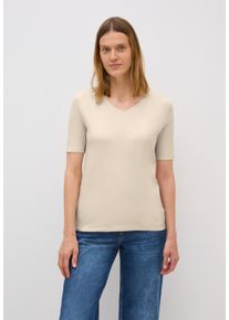 Cecil Damen T-Shirt, beige, Basic, Gr. XXXL, unifarben, Web, 100% Baumwolle, Shirts, aus reiner Baumwolle