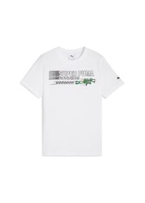 Puma Kinder T-Shirt "Super Puma Graphic T-Shirt Jungen", weiß, Gr. 128, bedruckt, 100% Baumwolle, Shirts