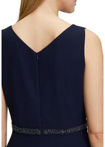 Vera Mont Damen Abendkleid "Vera Mont Abendkleid mit Plissee", blau, festlich, Gr. 42, Chiffon, Obermaterial: 100% Polyester. Futter: 100%