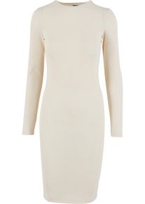 Urban Classics Damen Shirtkleid "Urban Classics Damen Ladies Rib Dress", beige, klassisch, Gr. L, unifarben, 77% Viskose, 19% Polyester, 4% Elasthan,