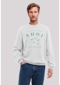 F4NT4STIC Herren Sweatshirt "Ahoi Möwe Knut und Jan", weiß, casual, Gr. XS, Obermaterial: 80% Baumwolle, 20% Polyester, Sweatshirts, Osteee