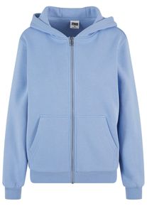 Urban Classics Damen Cardigan "Urban Classics Ladies Fluffy Zip Cardigan", blau, Gr. S, unifarben, 70% Baumwolle, 30% Polyester, Strickjacken