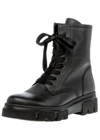 Gabor Damen Schnürstiefelette "Gabor Stiefelette Leder", Gr. 37, schwarz, Leder, casual, Schuhe
