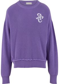 Herren Rundhalspullover "Another Cotton Lab Another Oversize Knit Sweatshirt", lila, klassisch, Gr. L, ANOTHER COTTON LAB, mehrfarbig, 100%