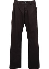 Urban Classics Herren Stoffhose "Urban Classics Pleated Twill Pants", schwarz, Gr. 32, unifarben, 100% Baumwolle, Hosen
