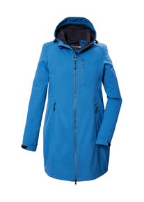 Killtec Damen Softshellparka "KOS 370 WMN SFTSHLL PRK", blau, sportlich, Gr. 38, Oberstoff: Oberseite: 90% Polyester, 10% Elasthan, Rückseite: 100%