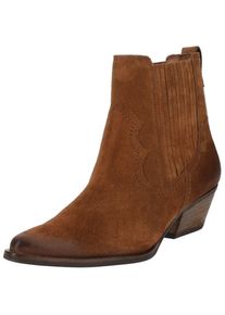 Paul Green Damen Bikerboots "Paul Green Stiefelette Veloursleder", Gr. 38,5, braun, Veloursleder, casual, Schuhe