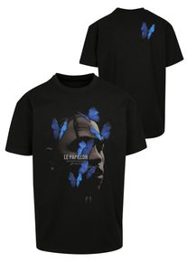 Herren Kurzarmshirt "Upscale by Mister Tee Herren Le Papillon Oversize Tee", schwarz, casual, Gr. XS, UPSCALE BY MISTER TEE, unifarben, 100%
