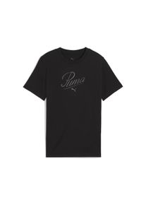 Puma Kinder T-Shirt "Essentials Script T-Shirt Mädchen", schwarz, Gr. 140, Obermaterial: 100% Baumwolle; Rippe: 80% Baumwolle, 20% Polyester, Shirts