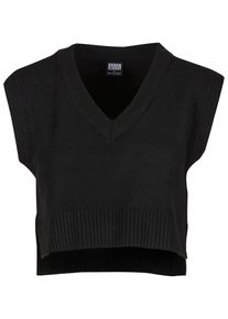 Urban Classics Damen Steppweste "Urban Classics Ladies Soft Knit Pullunder", schwarz, Gr. L, 76% Polyester, 10% Polyacryl, 8% Polyamid, 6% Elasthan,