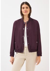 Cecil Damen Kurzjacke, rot, casual, Gr. XS, unifarben, Stoff, Obermaterial: 72% Viskose, 28% Polyamid; Futter: 100% Polyester, Jacken, mit Stehkragen