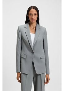 BOSS Orange Damen Longblazer "Jabla Premium Damenmode", blau, casual, Gr. 34, unifarben, Web, Obermaterial: 87% Polyester, 13% Elasthan, Blazer, mit