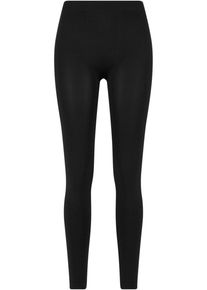Urban Classics Damen Leggings "Urban Classics Damen Ladies PA Leggings", schwarz, Gr. L, unifarben, 92% Polyamid, 8% Elasthan, Hosen