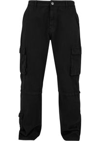 DEF Herren Cargohose "DEF Herren DEF Pocket Cargopant", schwarz, Gr. 36, unifarben, 98% Baumwolle, 2% Elasthan, Hosen
