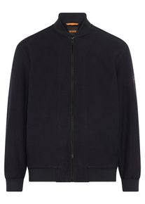 BOSS Orange Herren Sweatjacke "Lisimba", blau, casual, Gr. XXXL, unifarben, Jersey, Obermaterial: 100% Baumwolle, Sweatjacken, oversize fit,