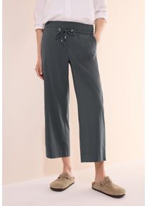 Cecil Damen 7/8-Hose "Style Neele"volcanic grau, casual, Gr. S, unifarben, Web, Obermaterial: 66% Baumwolle, 30% Polyester, 4% Elasthan, Hosen, mit